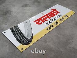 Old Vintage Rare Ralco Nylon Tyre Advertising Porcelain Enamel Sign Board