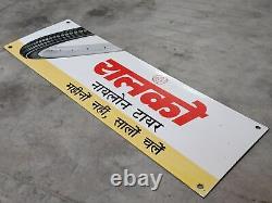 Old Vintage Rare Ralco Nylon Tyre Advertising Porcelain Enamel Sign Board