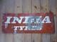 Old vintage INDIA TYRES ALLOY Sign VERY RARE