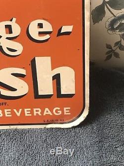 Orange Crush Crushy Tin Sign Vintage Rare