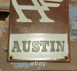 Original 1930's Old Vintage Rare Austin Porcelain Enamel Sign Board Collectible