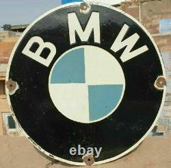 Original 1930's Old Vintage Rare BMW Motor Cycles Porcelain Enamel Sign Board