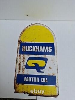 Original DUCKHAMS Q 20-50 Motor Oil Sign 19 X 12 Collectors Vintage Rare