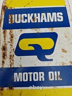 Original DUCKHAMS Q 20-50 Motor Oil Sign 19 X 12 Collectors Vintage Rare