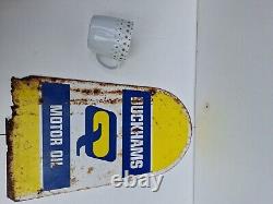 Original DUCKHAMS Q 20-50 Motor Oil Sign 19 X 12 Collectors Vintage Rare