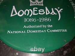 Original Domesday Enamel Sign vintage Domesday enamel plaque RARE DOMESDAY SIGN