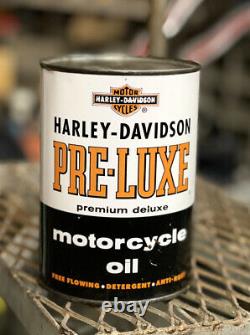 Original HARLEY-DAVIDSON PRE-LUXE Oil Can Regular Heavy 105 SAE 60 VTG RARE