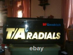 Original Vintage B. F. Goodrich T/a Radials Dealer Advertising Lighted Sign Rare