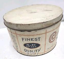 Original Vintage CAMPFIRE MARSHMALLOWS TIN Chicago Ill. Cambridge Mass. Rare