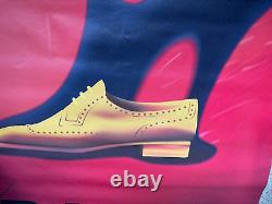 Original Vintage Canvas Advertising Poster BALLY MENS & LADIES SHOES 1986 Rare