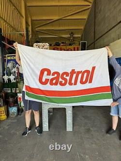 Original Vintage Castrol Garage Flag Rare Doublesided