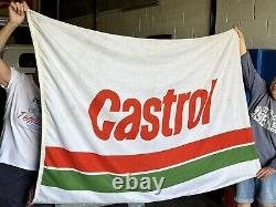 Original Vintage Castrol Garage Flag Rare Doublesided