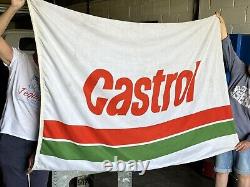 Original Vintage Castrol Garage Flag Rare Doublesided