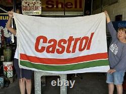 Original Vintage Castrol Garage Flag Rare Doublesided