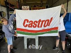 Original Vintage Castrol Garage Flag Rare Doublesided