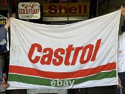 Original Vintage Castrol Garage Flag Rare Doublesided