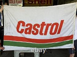 Original Vintage Castrol Garage Flag Rare Doublesided