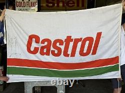 Original Vintage Castrol Garage Flag Rare Doublesided