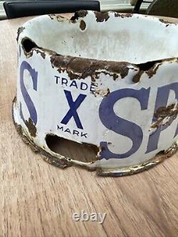 Original Vintage Enamel Advertising Spratts Dog Bowl -Rare Old Bottle Codds Pot