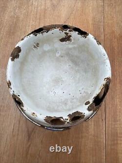 Original Vintage Enamel Advertising Spratts Dog Bowl -Rare Old Bottle Codds Pot