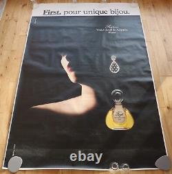 Original Vintage Poster First Van Cleef and Arpels Perfume 4x6 ft RARE 80's