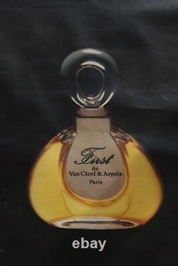 Original Vintage Poster First Van Cleef and Arpels Perfume 4x6 ft RARE 80's