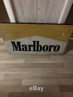 Original Vintage Rare Metal Sign Marlboro Cigarette Tobacco Mancave Advertising