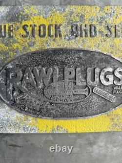 Original Vintage Raw Plugs Sign Rare