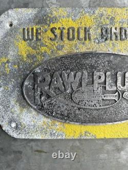 Original Vintage Raw Plugs Sign Rare
