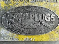 Original Vintage Raw Plugs Sign Rare