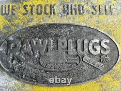 Original Vintage Raw Plugs Sign Rare