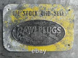 Original Vintage Raw Plugs Sign Rare