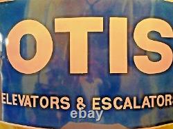 Otis Elevators & Escalators Advertise Sign Vintage Enamel Porcelain Rare Collect