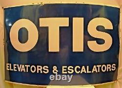 Otis Elevators & Escalators Advertise Sign Vintage Enamel Porcelain Rare Collect