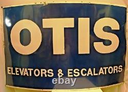 Otis Elevators & Escalators Advertise Sign Vintage Enamel Porcelain Rare Collect