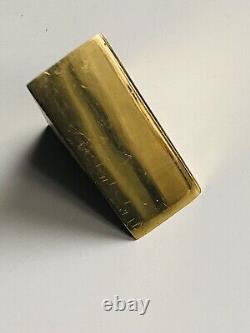 PARKER PEN SIGN Vintage Parker Pen Shop Display Advertising Gold Tone Rare 1980s