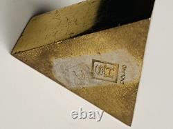 PARKER PEN SIGN Vintage Parker Pen Shop Display Advertising Gold Tone Rare 1980s