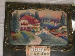 RARE! 1930 Vintage German Plastic DEEP Embossed Calendar Great Prop