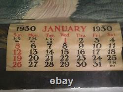 RARE! 1930 Vintage German Plastic DEEP Embossed Calendar Great Prop