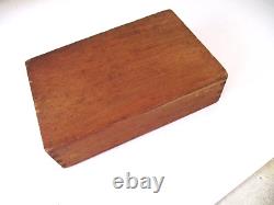 RARE ANTIQUE Vtg AMERICAN WATCH CASE CO Advertising DOVETAIL WOOD BOX 3-5/8