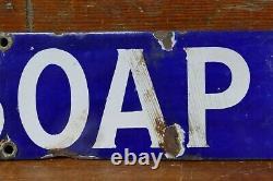 RARE Antique Vintage 1920s Original FAIRY SOAP 5¢ Porcelain Advertising Sign