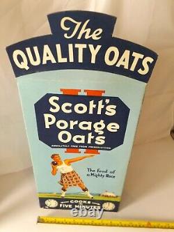 RARE Antique Vintage SCOTTS PORAGE OATS Display Shop Advertising BOX