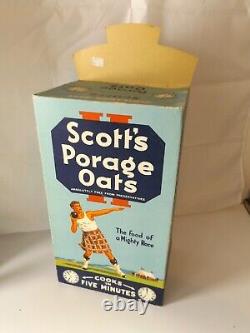 RARE Antique Vintage SCOTTS PORAGE OATS Display Shop Advertising BOX