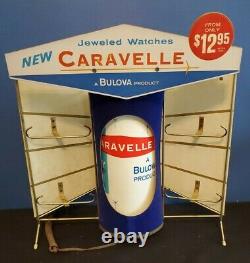 RARE BULOVA Caravelle Illuminated Motion Window Display Vintage 50's Advertising