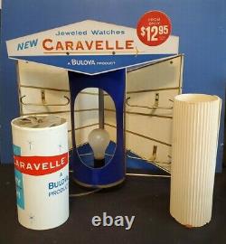 RARE BULOVA Caravelle Illuminated Motion Window Display Vintage 50's Advertising