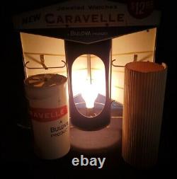 RARE BULOVA Caravelle Illuminated Motion Window Display Vintage 50's Advertising