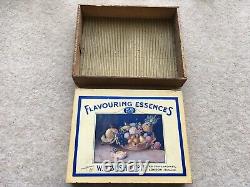 RARE C1920s VINTAGE W. J. BUSH&Co Ltd LONDON FLAVOURING ESSENCES IN ORIG BOX