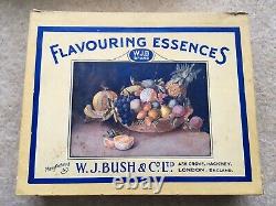 RARE C1920s VINTAGE W. J. BUSH&Co Ltd LONDON FLAVOURING ESSENCES IN ORIG BOX