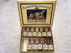 RARE C1920s VINTAGE W. J. BUSH&Co Ltd LONDON FLAVOURING ESSENCES IN ORIG BOX