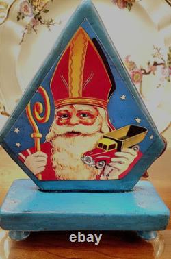 RARE! Christmas Vintage Santa Claus Sinterklass Candy Store Advertising Display